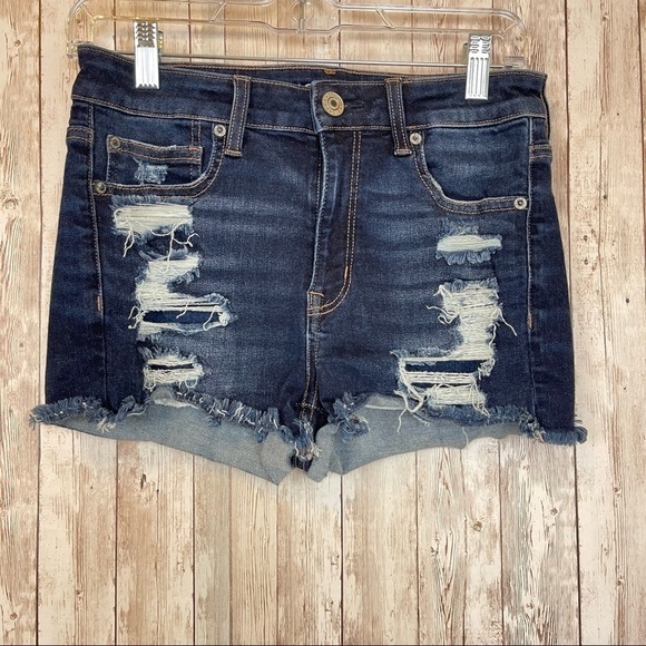 American Eagle Outfitters Next Level Stretch Hi Rise Shortie Shorts Sz 6 Women - Picture 1 of 11